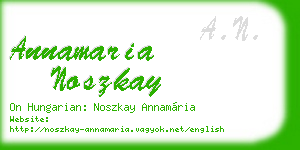 annamaria noszkay business card